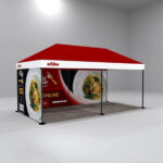 Kit 4 Gazebo Tent With Backdrop